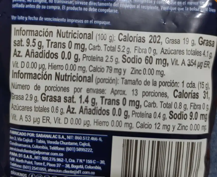 Crema de Leche Latti Tiendas D1