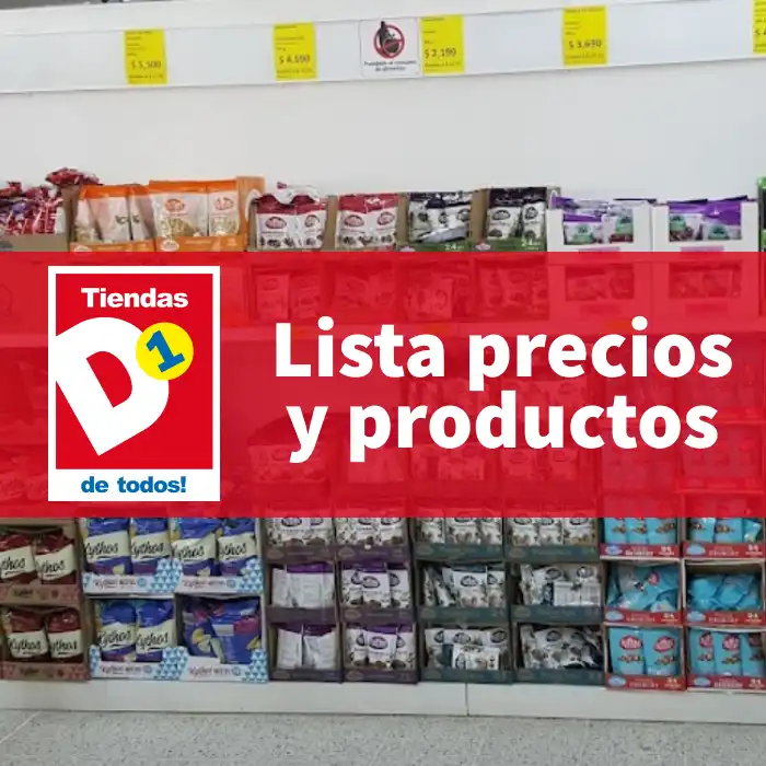 Lista de Precios y Productos Tiendas D1